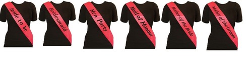 Hot pink hen party sash - hen,