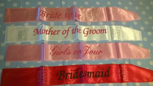 Hen party sash sashes bride - party, -bride