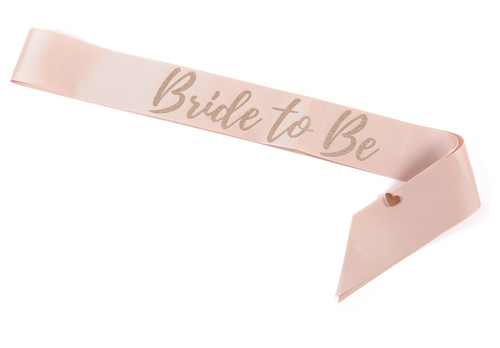 Bride sash rose gold - to,