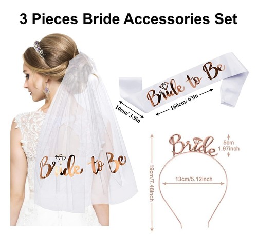 Pcs set bride - 3, veil
