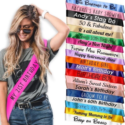 Personalised hen party - hen, sash