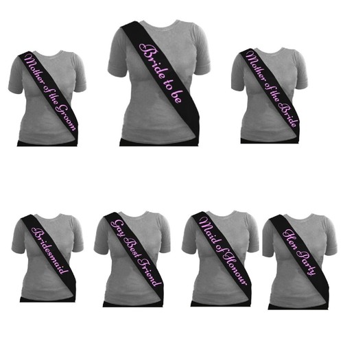 Black hen night party sashes - night,