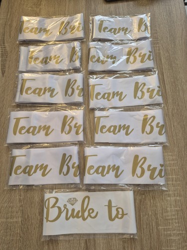 White and gold hen party - gold,
