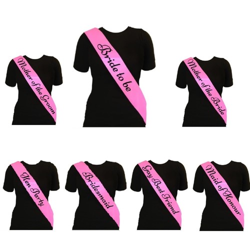 Pink hen night party - night, sashes