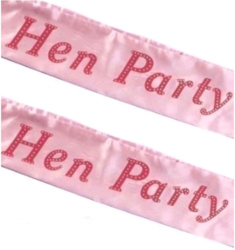 Hen party sashes pink - party,