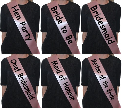 Hen party printed satin sash - hen,