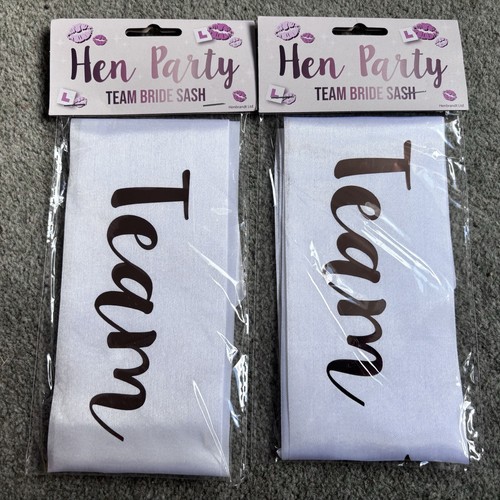 Hen party team - bride, sash