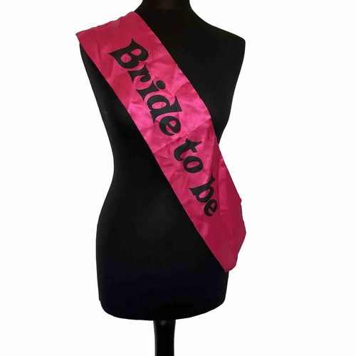 Bride sash bright pink - bride, be