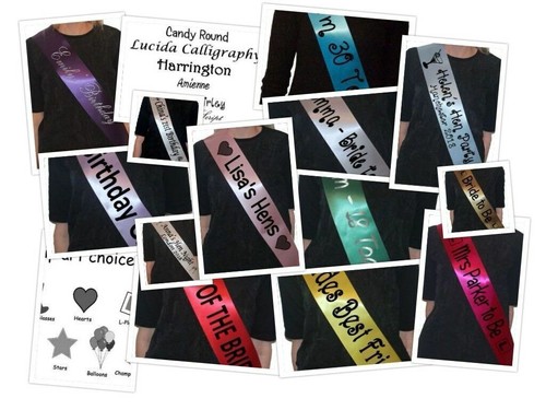 Personalised hen party sash - personalised,