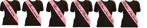 Pink black hen - pink, sash
