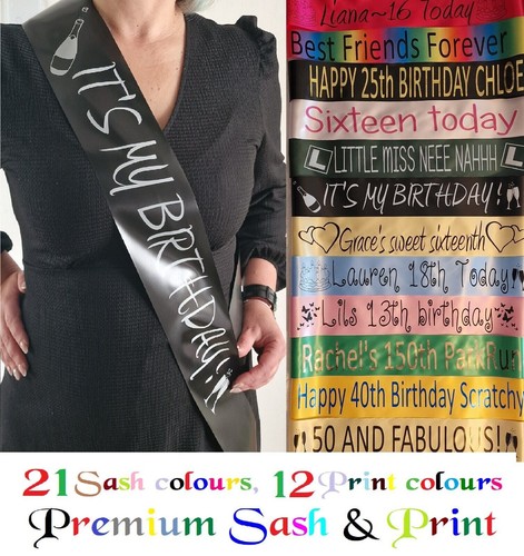 Personalised birthday sash - personalised,