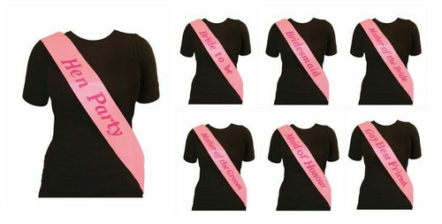 Pink hen party night - pink, sash