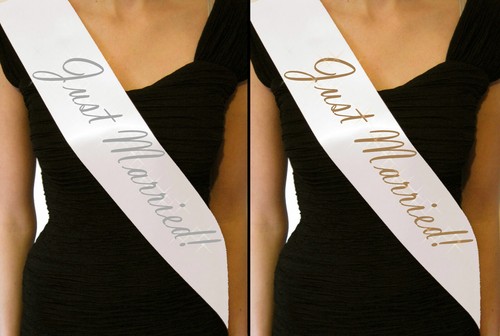 Just married sashes bride - married, to