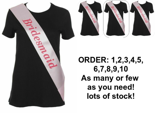 New pink bridesmaid - sash, hen